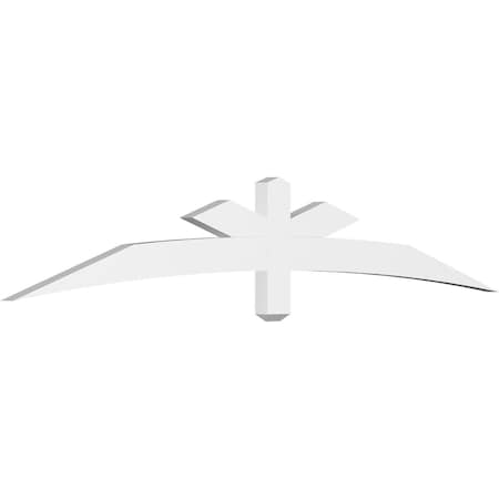 Ekena Millwork Alberta Architectural Grade PVC Gable Bracket, 84"W x 14"H x 2"D x 4"F, 4/12 Pitch GBP084X14X0204ALB00